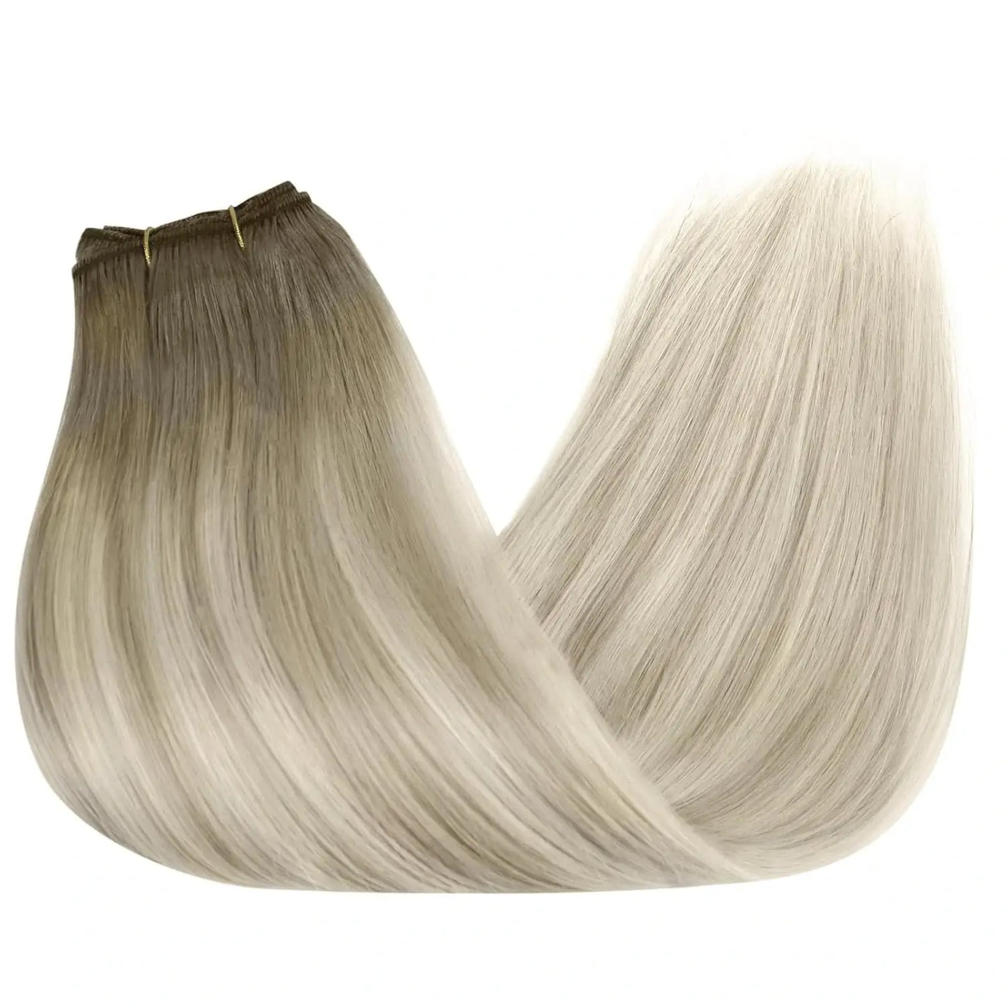 Sunny Hair Weft Hair Extensions Remy Human Hair Ombre Brown to Blonde #SUN