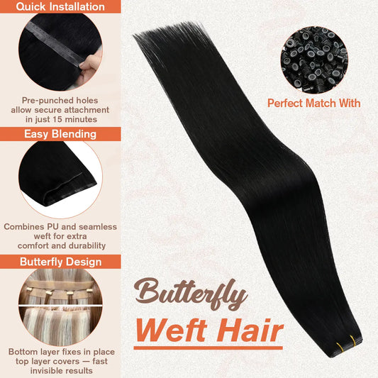 butterfly weft hair extensions for black hair