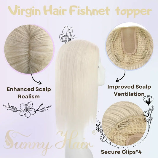 silk fishnet topper,breathable fishnet human hair topper,fishnet topperhigh quality virgin hair extensions,hair topper women,hair topper wig,hair topper silk base,hair topper human hair,hair topper for women,hair topper for thinning crown,hair topper,clip on hair topper,light blonde hair topper,16 inch hair extensions,Easy care fishnet topper,Fishnet topper for all occasions,Hair Volumizers,Clip-In Hair Volumizers