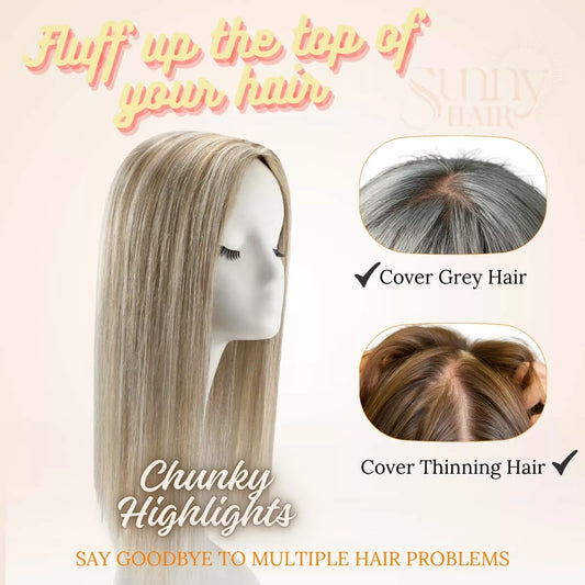 affordable human hair topper sunny hair