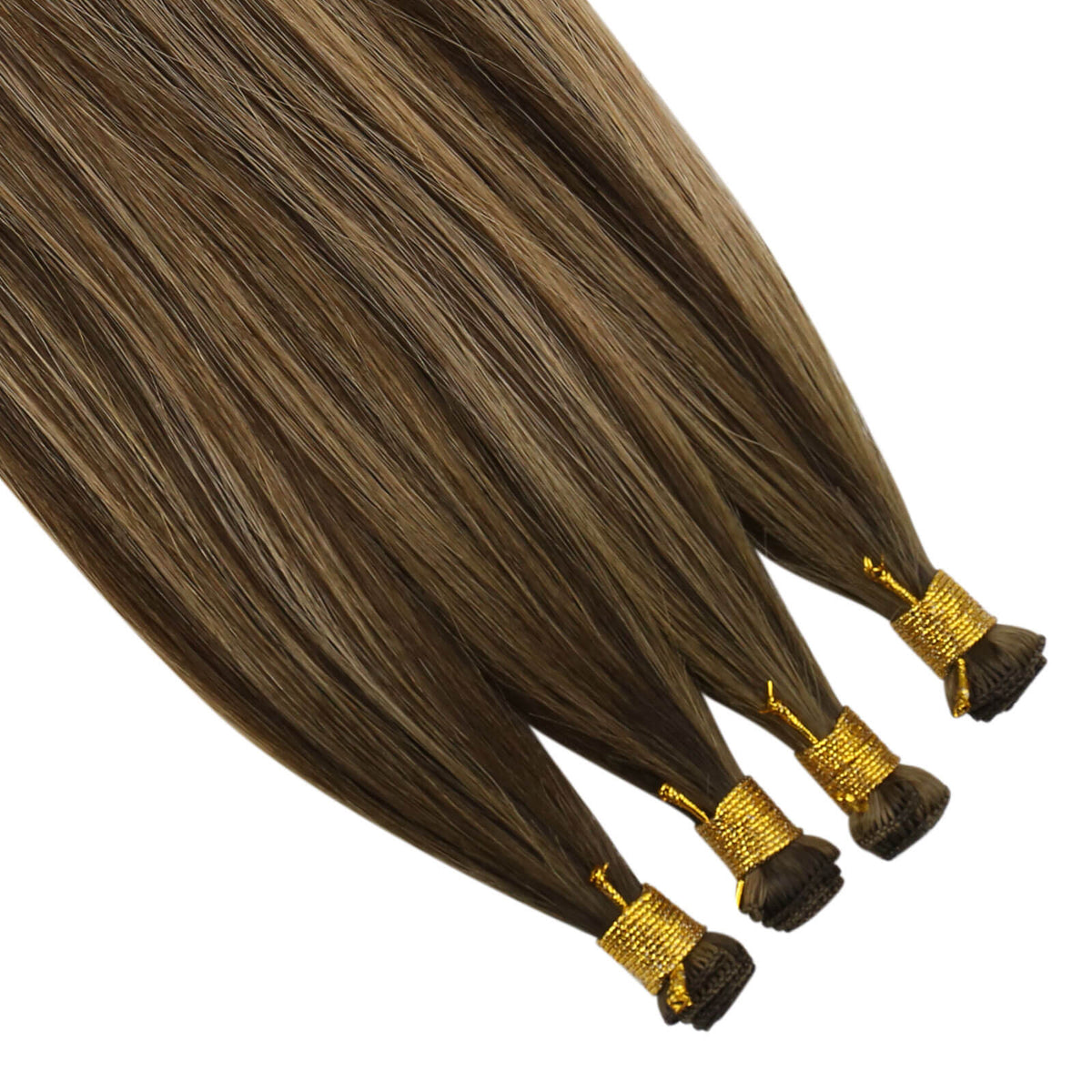balayage brown with blonde weft hair extensions,extensions, human hair weft,weft hair extensions