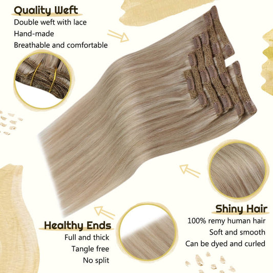 clip in hair extensions for women real hair clip in extensions Sunny Clip in hair extensions remy human hair