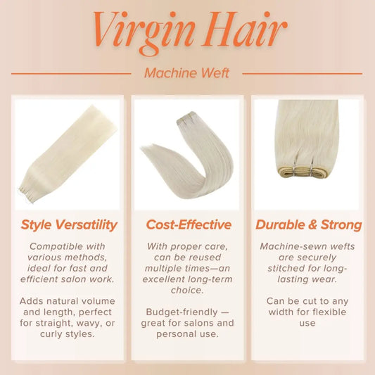 machine weft hair extensions real human hair