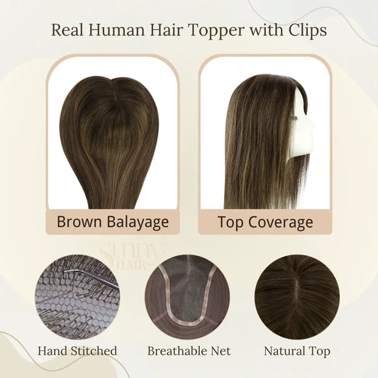 high quality virgin hair extensions,hair topper women,hair topper wig,hair topper silk base,hair topper human hair,hair topper for women,hair topper for thinning crown,hair topper,clip on hair topper,dark brown hair topper,human hair topper medium brown,balayage hair topper,distribute seams at will,invisible topper,large base topper,large mono base,easy remove,easy wear