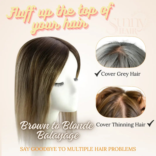 easy clip on hair topper, lightweight hair extension for women, quick hair volume boost, seamless clip in topper, full coverage clip on hairpiece, real human hair clip on topper, thickening hair extension, natural looking clip in topper, premium clip on hair extension, voluminous clip on hair topper, all day wear hair topper, stylish hair extensions for thinning hair