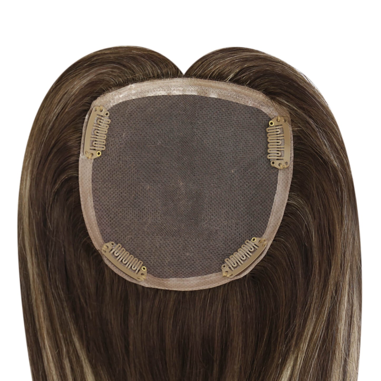 Mono Topper,human hair topper,high-quality virgin hair extensions,hair topper women,hair topper,wig,hair topper silk base,hair topper human hair,dark brown hair topper,brown hair topper,natural brown hair topper,human hair topper medium brown,blonde hair topper,balayage hair topper,balayage hair extensions,blonde highlight,brown highlight,easy to remove,easy to wear,easy to apply,natural appearance hair extensions,topper wear in the middle,Hair Volumizers,Clip-In Hair Volumizers