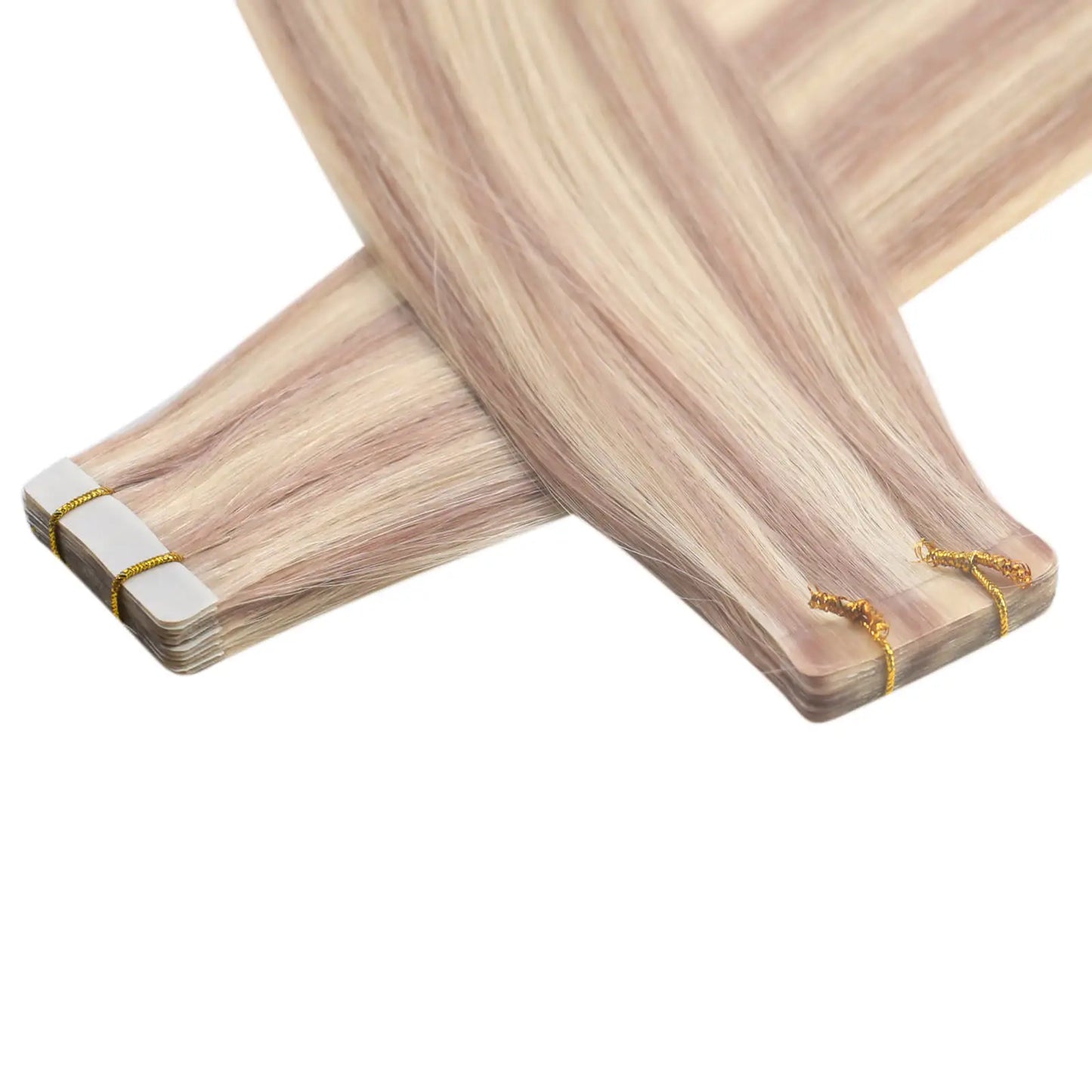 Virgin Hair Tape in Human Hair Extensions 25g/pack with Pink Blonde Highlights #18/613
