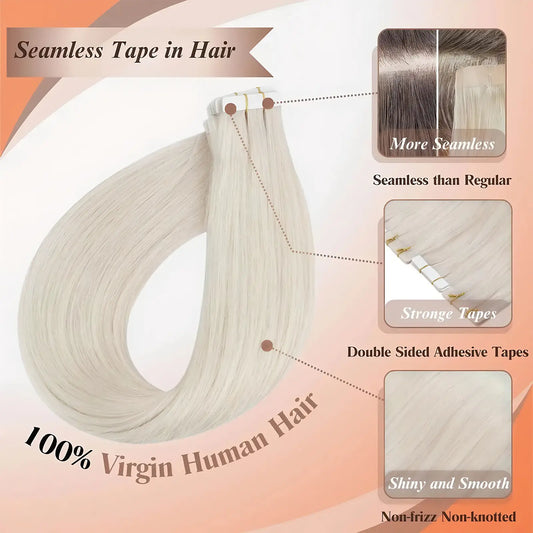 18inch tape in hair extensions blonde hair