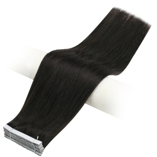[40% OFF] Sunny Hair Flower Virgin Hair Tape Hair Extensions Natrual Black#1B