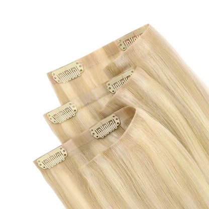 [Pre-Sale] Injection PU Clip in Hair Extensions Best Clip in Hair with Blonde Highlights#P18/613