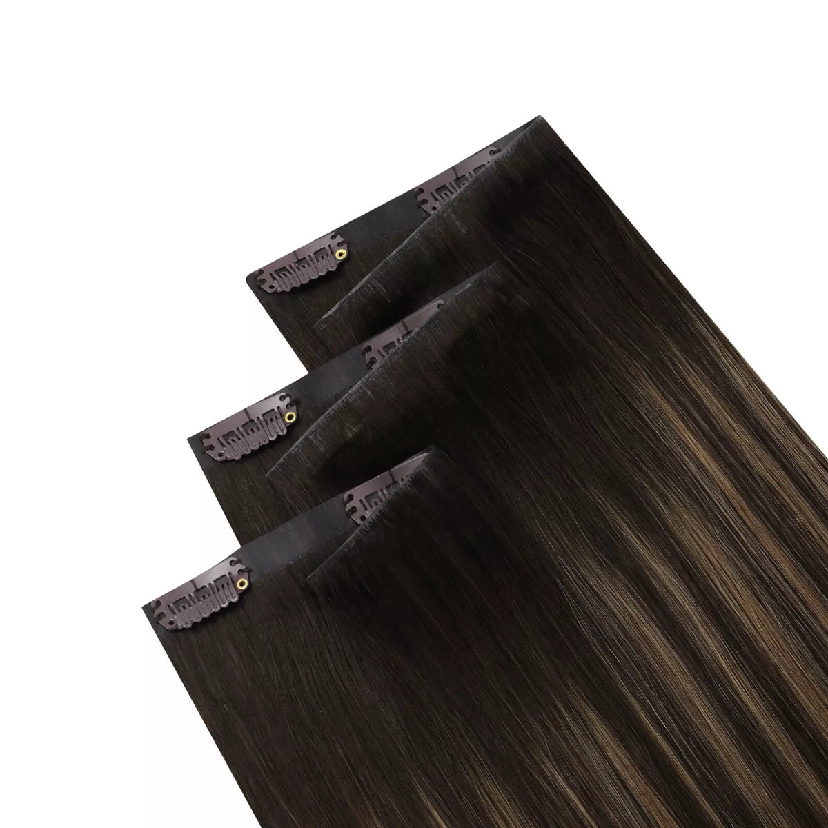 [Pre-Sale] Injection PU Clip in Hair Extensions Best Clip in Hair Balayage Brown #2/6/2
