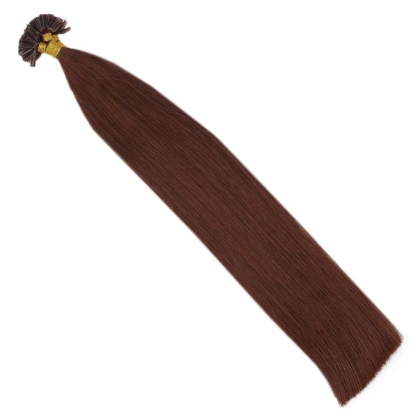 u tip brown human hair extensions, Remy Human Hair, seamless prebonded hair, Nail Tip Hair Extension,hair extension keratin u, nail shape hair strands, utip hair, u tip hair extensions, nail tip hair