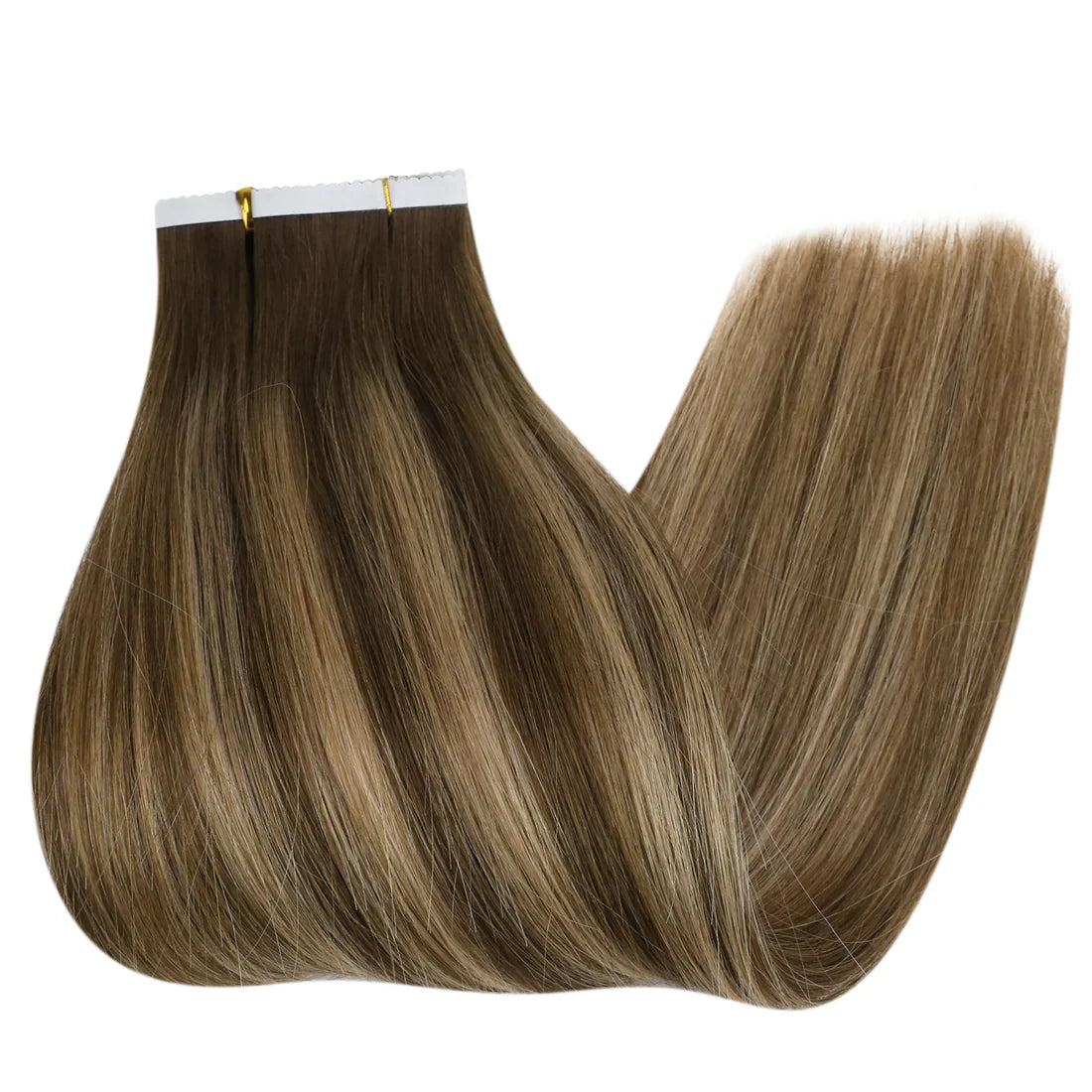 [40% OFF] Sunny Hair Flower Virgin Hair Tape Hair Extensions Balayage Brown #4/4/27