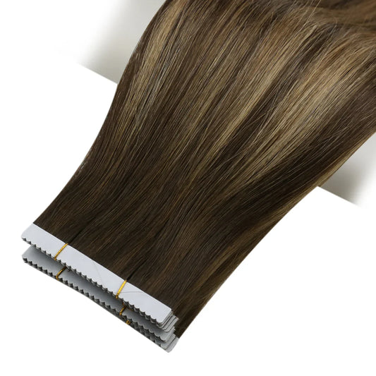 [40% OFF] Sunny Hair Flower Virgin Hair Tape Hair Extensions Balayage Brown #BM