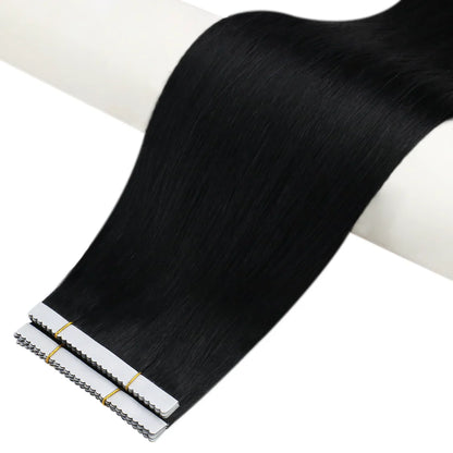 [40% OFF] Sunny Hair Flower Virgin Hair Tape Hair Extensions Jet Black#1