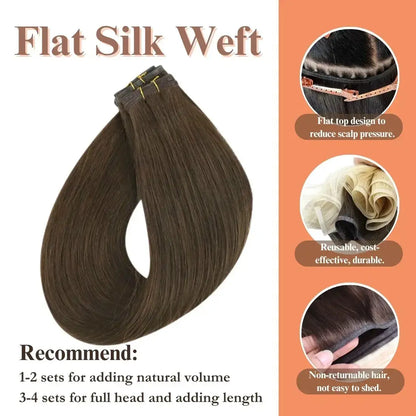 flat weft hair extensions sew in