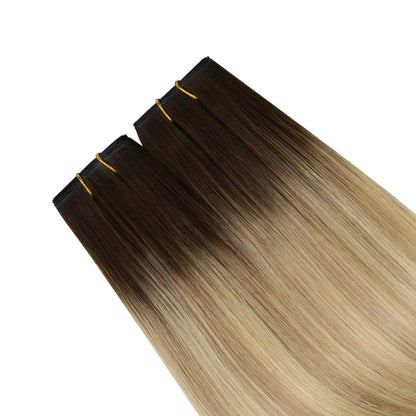 virgin hair butterfly weft extensions for salon