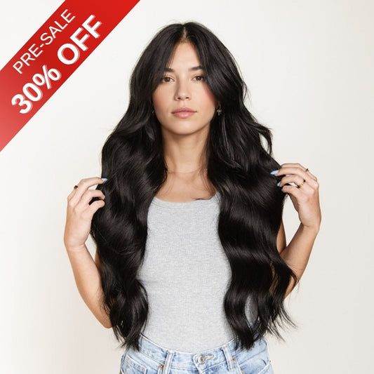 [Pre-Sale] Genius PU Clip in Hair Extensions Best Clip in Hair Natural Black#1B