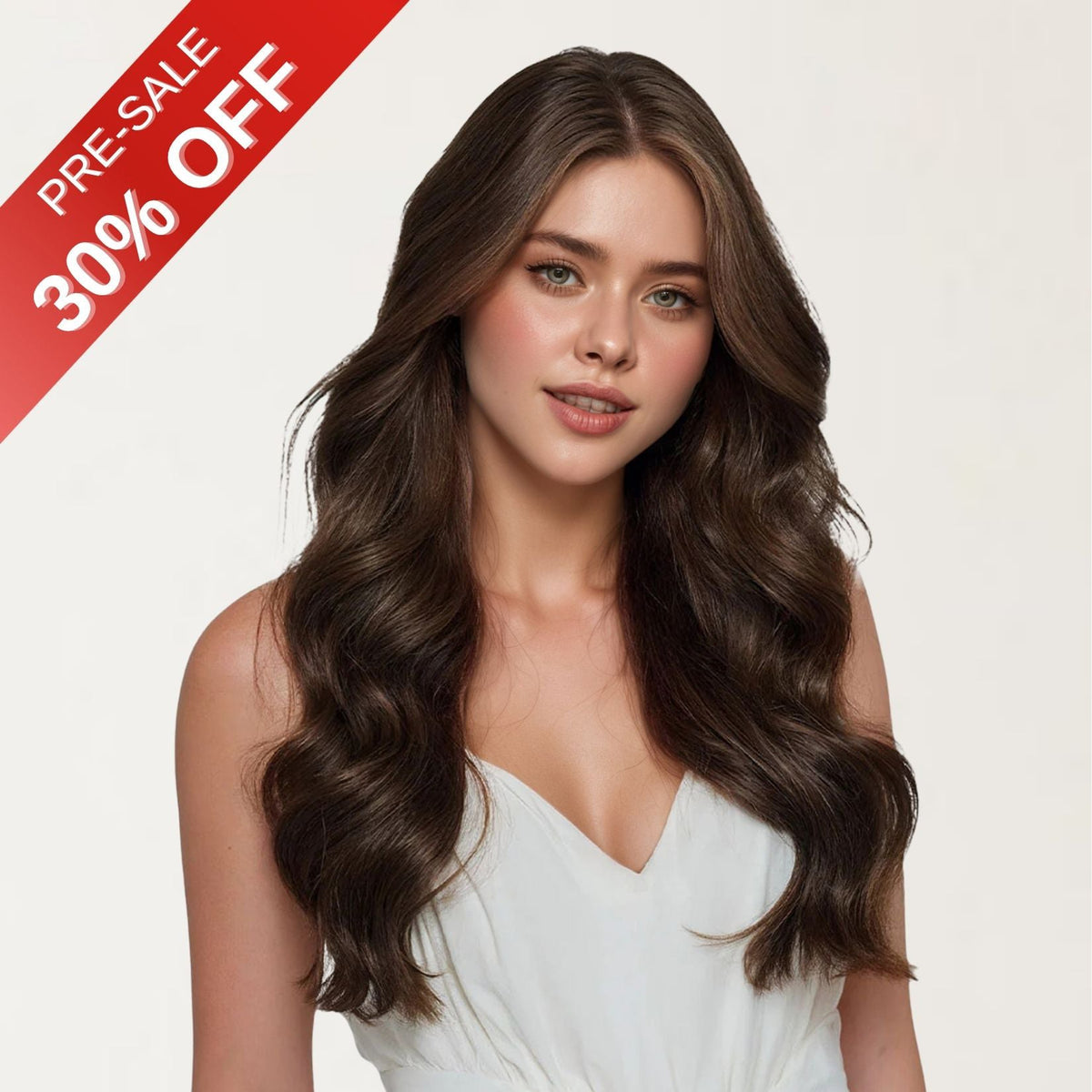 [Pre-Sale] Genius PU Clip in Hair Extensions Best Human Hair Clip Dark Brown #2