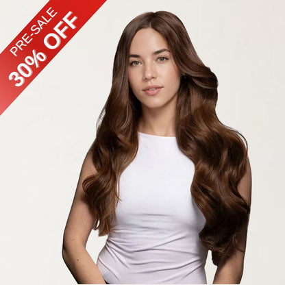 [Pre-Sale] Genius PU Clip in Hair Extensions Best Human Hair Clip Brown #4