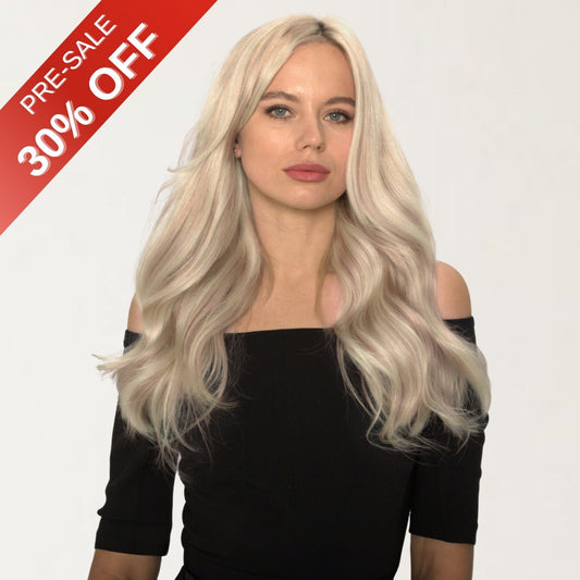 [Pre-Sale] Genius PU Clip in Hair Extensions Best Clip in Hair with Blonde Higlights#P18/613