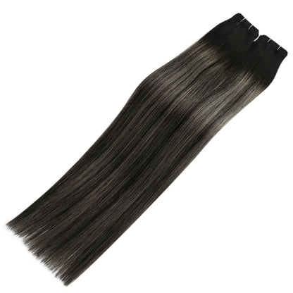 virgin human hair invisible flat weft hair extensions for salon