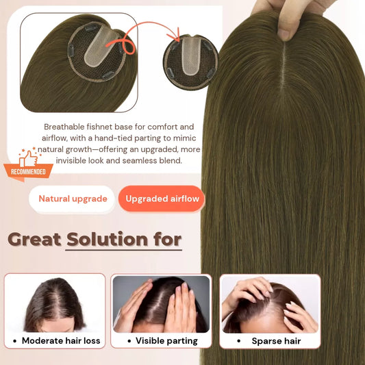 hair toppers for women brown hair