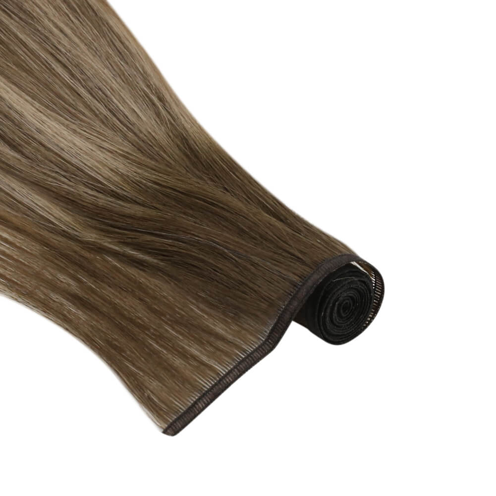 virgin human hair flat weft hair extensions