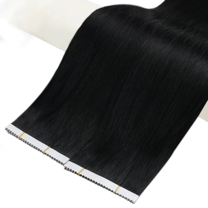 [40% OFF] Sunny Hair Flower Virgin Hair Tape Hair Extensions Jet Black#1