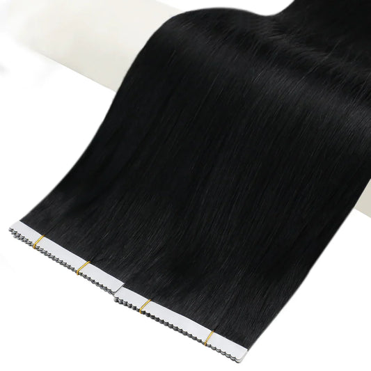 [40% OFF] Sunny Hair Flower Virgin Hair Tape Hair Extensions Jet Black#1