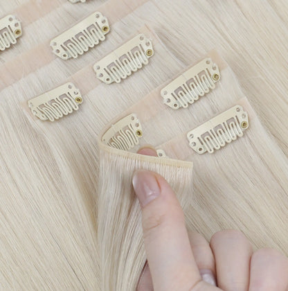 [Pre-Sale] Genius PU Clip in Hair Extensions Best Clip in Hair Natural Black#1B