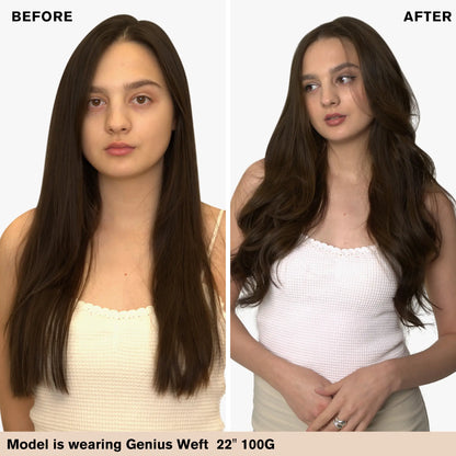 Sunny Hair Genius Weft Extensions 100% Virgin Human Hair Darkest Brown #2