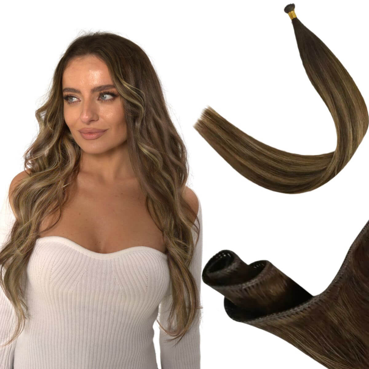 100% virgin human hair Genius Weft Silky Straight for women