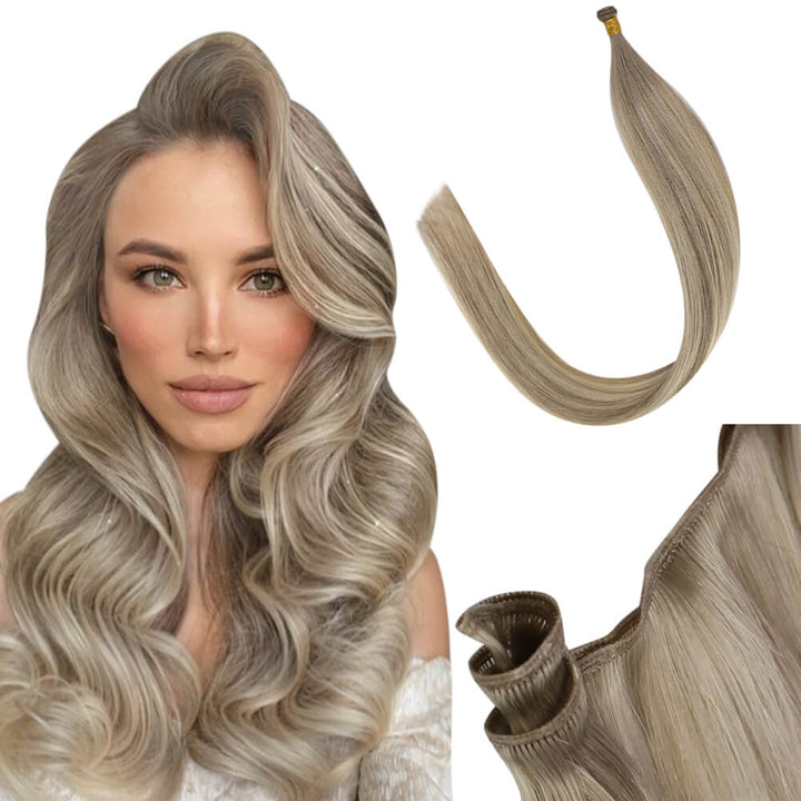 Genius Weft Hair Extensions Silky Straight Human Hair