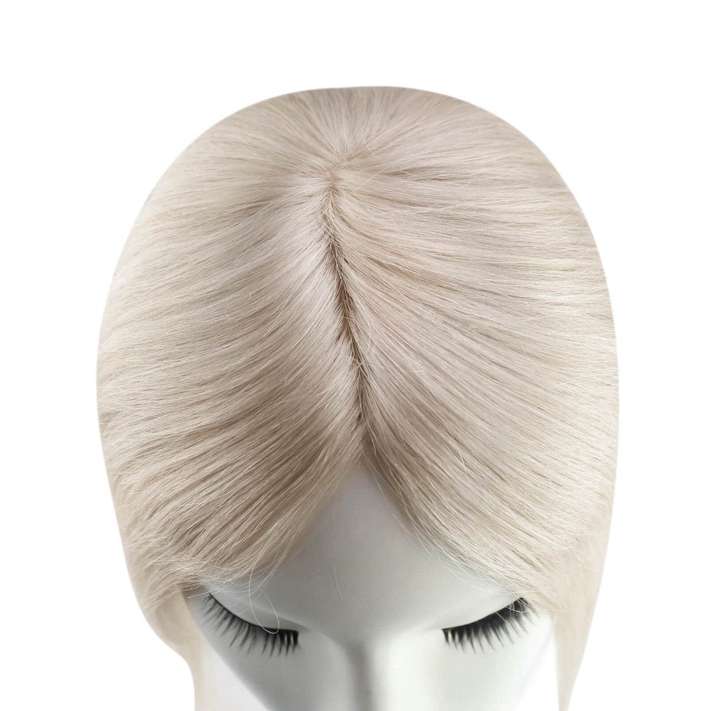 human hair topper,high quality remy hair extensions,hair topper,women hair topper,wig,hair topper silk base,hair topper human hair,hair extensions,clip in hair extensions,human hair extensions,extensions hair,best hair extensions,blonde hair topper,light yellow hair topper,platinum blonde hair topper,simply apply topper hair,wig with center parting,wig worn in the middle,Hair Volumizers,Clip-In Hair Volumizers