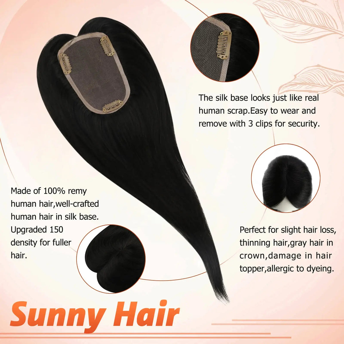 thinning crown hair topper