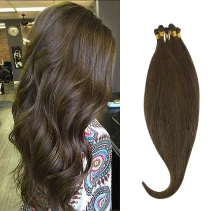 100% human hair hand tied extensions