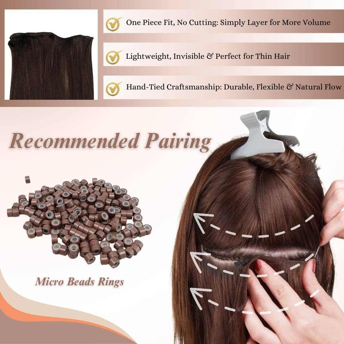 best hand tied hair extensions human hair weft