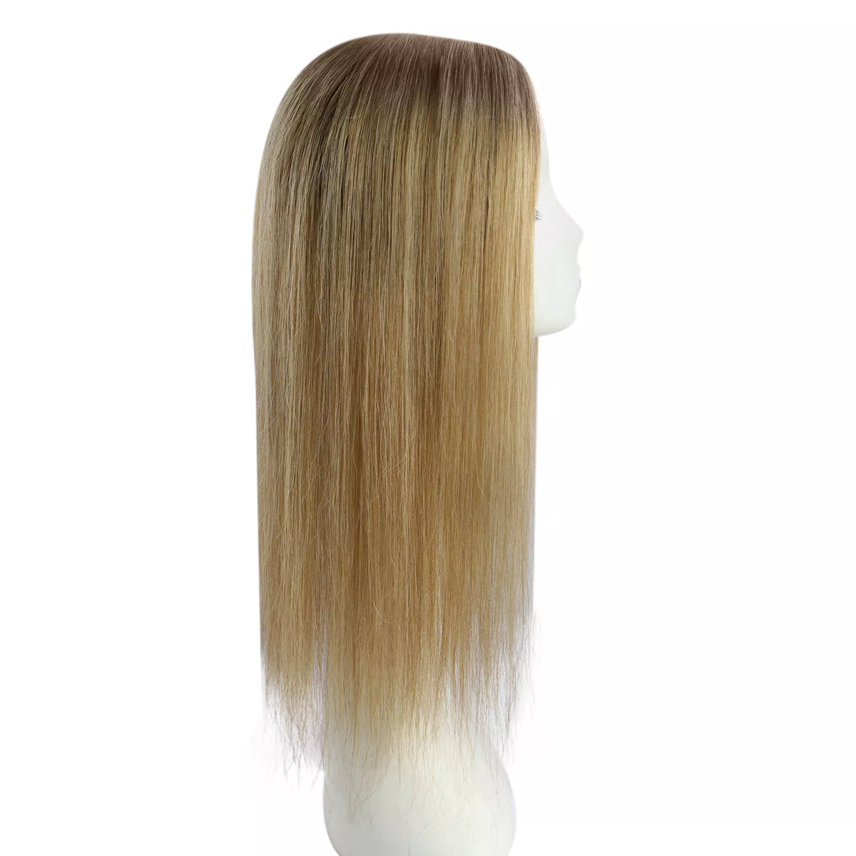 human hair topper for adding volume