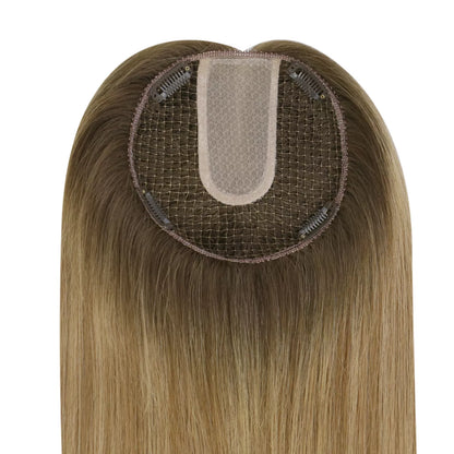 human hair topper for sparse hair