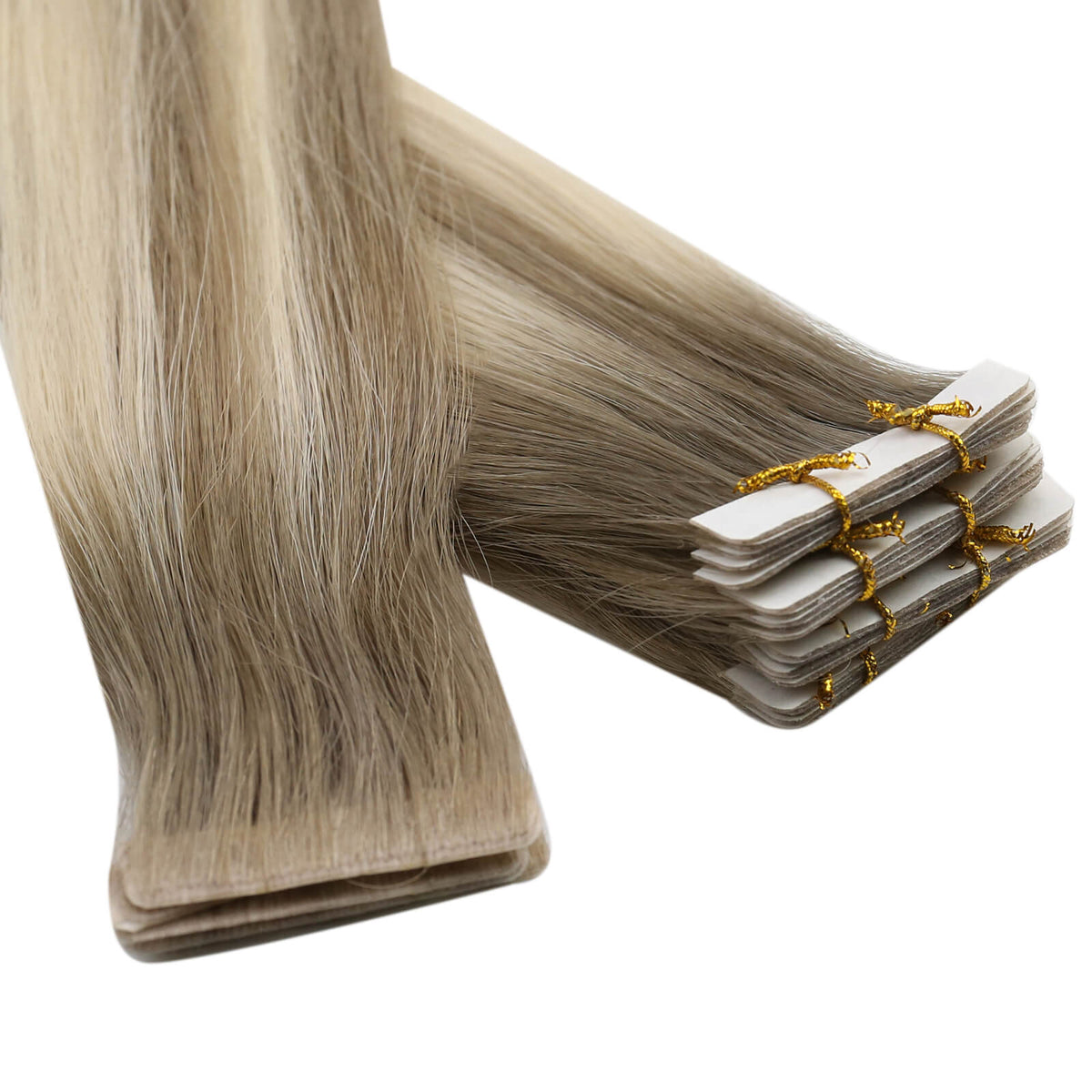 invisible hair tape extensions brown blonde human hair