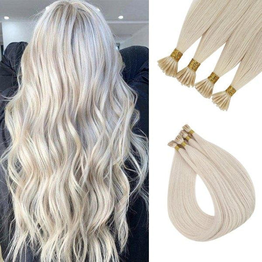 sunny hairVirgin i tip human hair extensions,fusion hair extensions,human hair i tip extensions,stick tip human hair