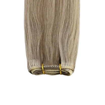 highlight sew in hair extensions brown blonde