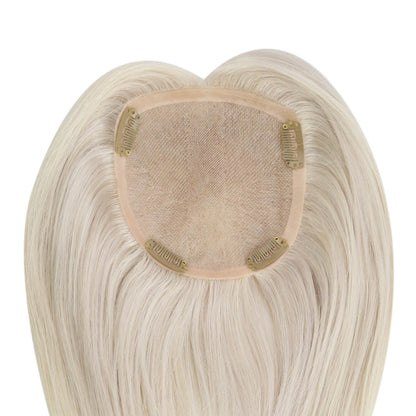 Real Hair Toppers Blonde Human Hair