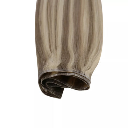 virgin hair flat silk weft extensions
