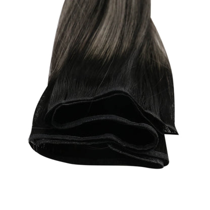 comfortable invisible flat silk weft hair extensions for women