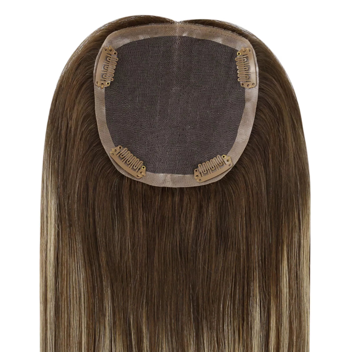 human hair topper easy apply and remove