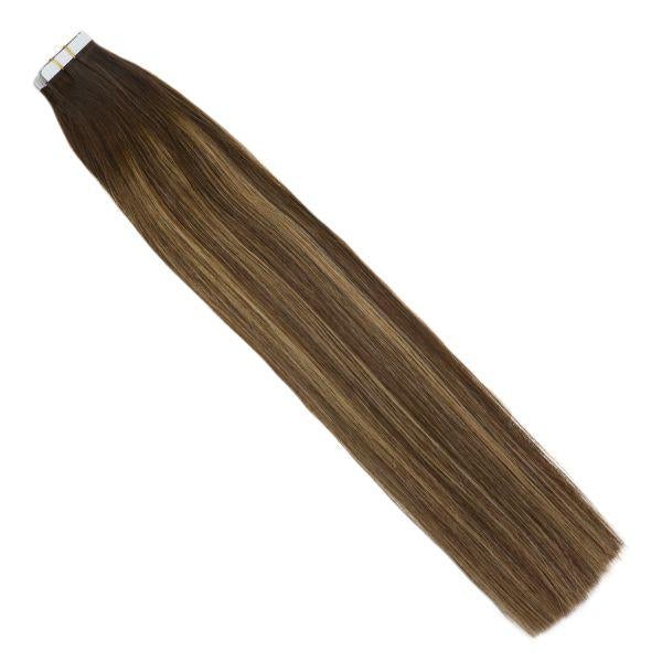 sunny  hair straight skin weft hair extensions brown ombre skin weft hair extensions glue in blonde hair extensions dark brown balayage tape in hair ombre seamless tape in hair extensions