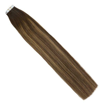 sunny  hair straight skin weft hair extensions brown ombre skin weft hair extensions glue in blonde hair extensions dark brown balayage tape in hair ombre seamless tape in hair extensions