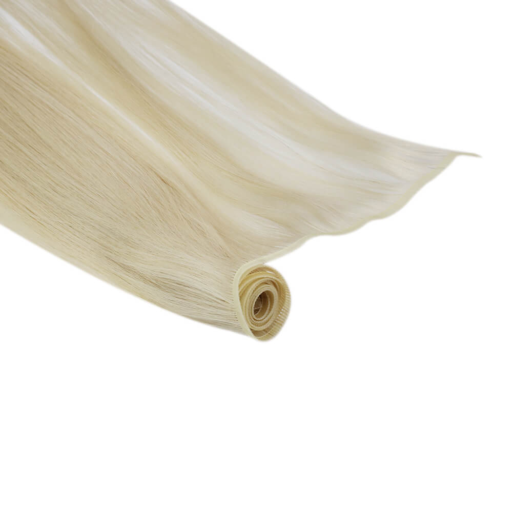 flat weft hair extensions real human hair for women